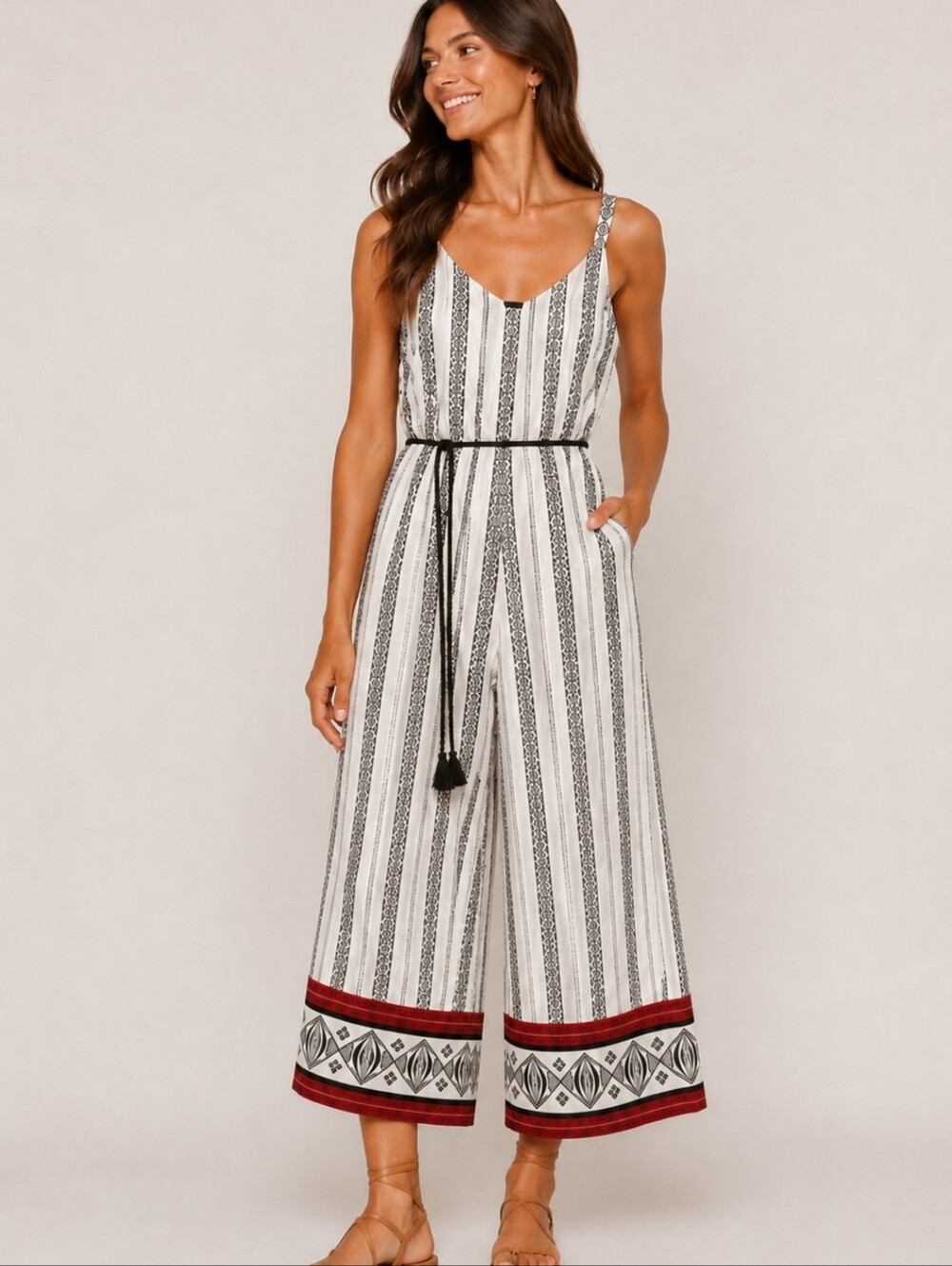 Jessica Simpson NWT 2X Wide Leg Boho Jumpsuit